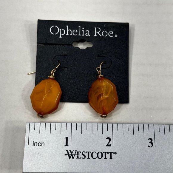 Ophelia Roe Women's Dangly Single Geometric Shaped Acrylic Wire Hook Earrings - Picture 5 of 6